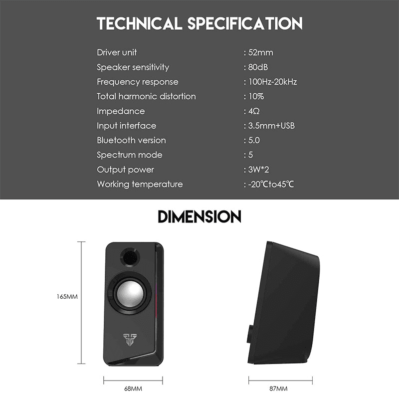 Laptop speakers Fantech GS302 Alegro black - Audio oprema