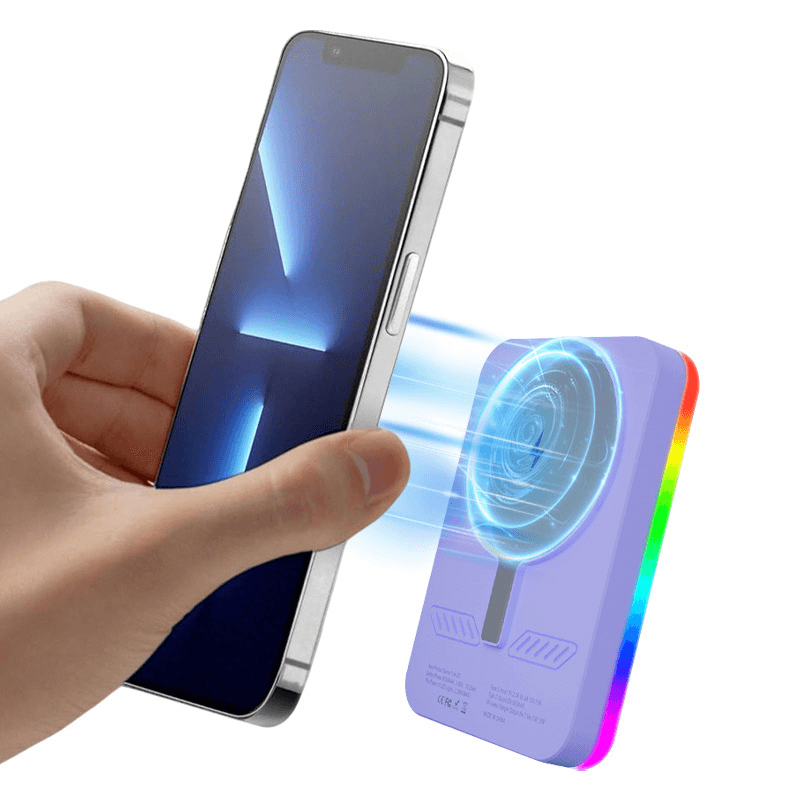 Power bank Rainbow 5000mAh wireless charging with RGB mirror - Power bank