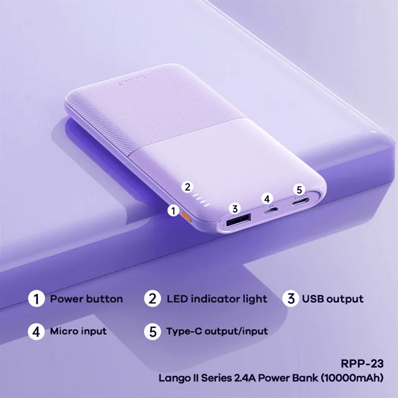 Power Bank REMAX Lango II Series RPP-23 2.4A 10000 mah boja white, blue - Power bank