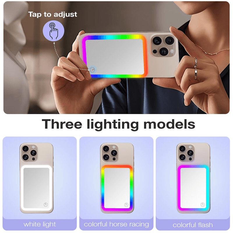 Power bank Rainbow 5000mAh wireless charging with RGB mirror - Power bank