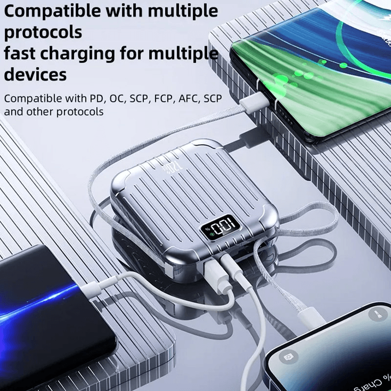 Повербанк 120W 10.000 mAh серебряный - Power bank