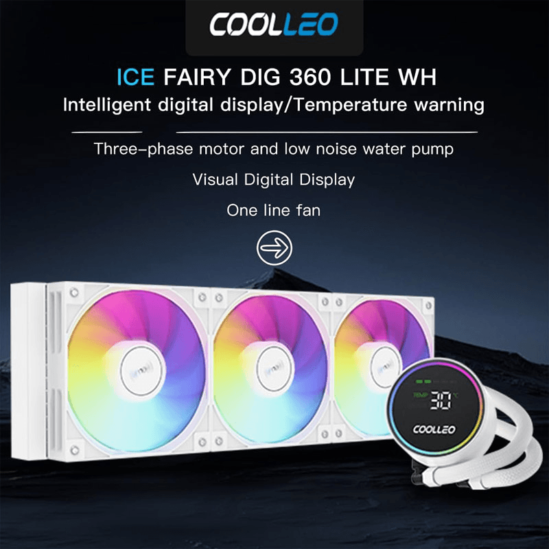 Кулер GF Ice Fairy Dig 360 Lite vodeni для kuciste белый - Kućišta