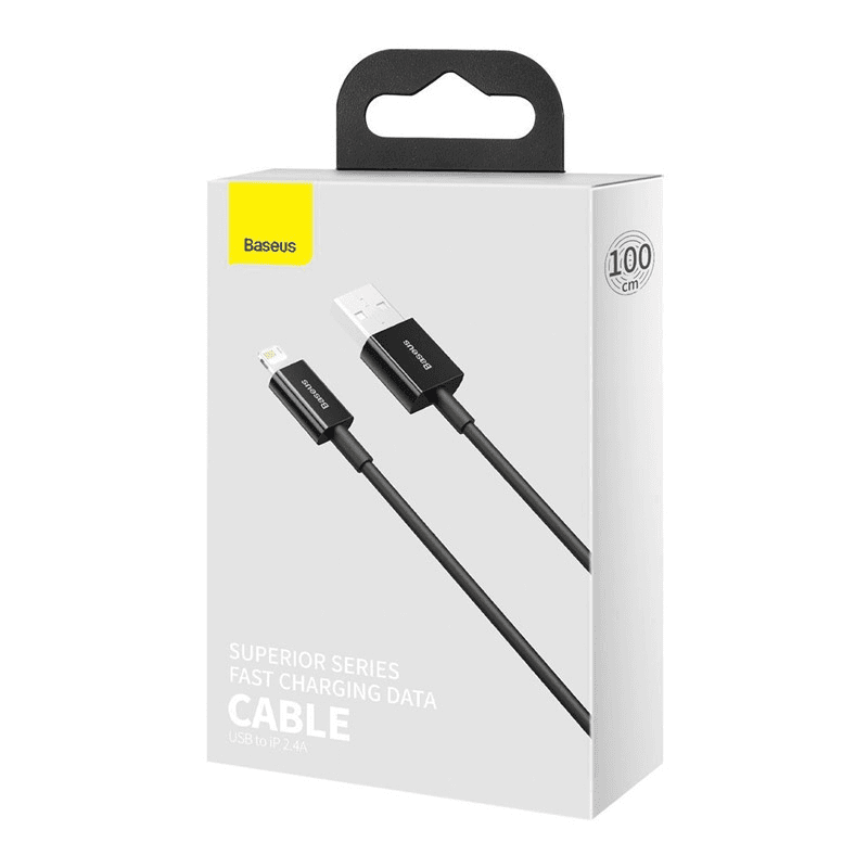Kabel Baseus Superior Series Fast Charging USB na Lightning 2.4A duzina 1m boja black, white - Punjači i kablovi