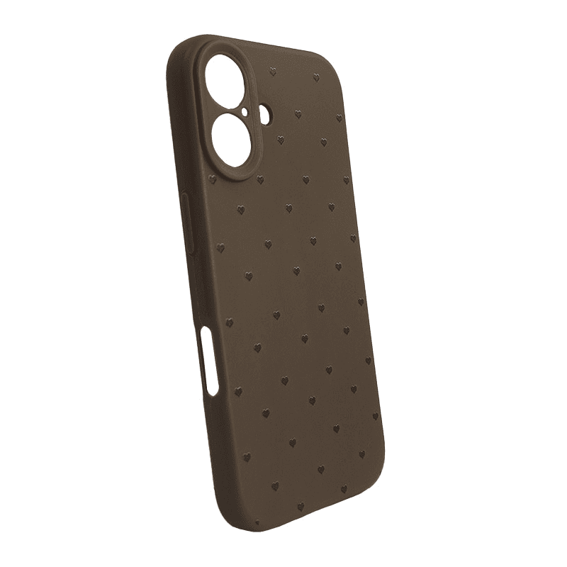 Maska Cute Heart za iPhone 17 boja pink, orange, brown, black - Maske za telefone