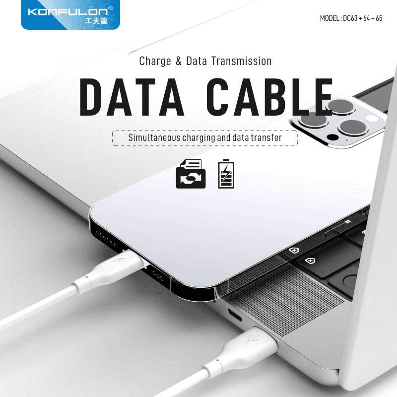 Kabel KONFULON Joko DC64 3A USB na iPhone Lightning beli 1m - Punjači i kablovi