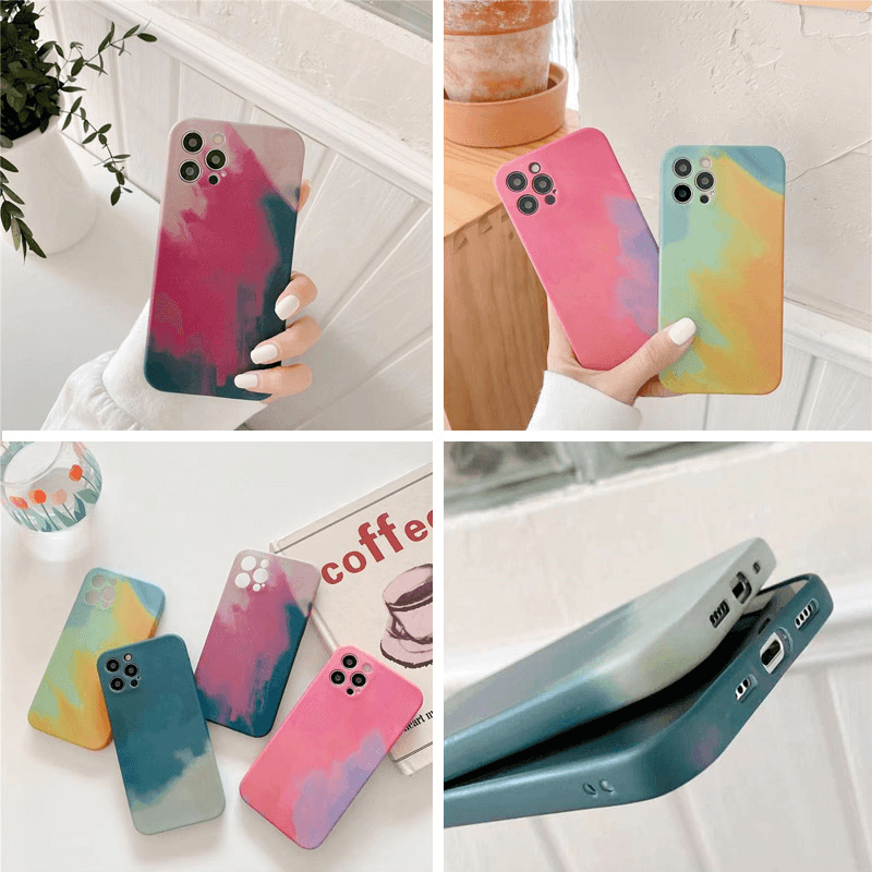 Чехол Water Paste для iPhone 12 фиолетовый - Maske za telefone