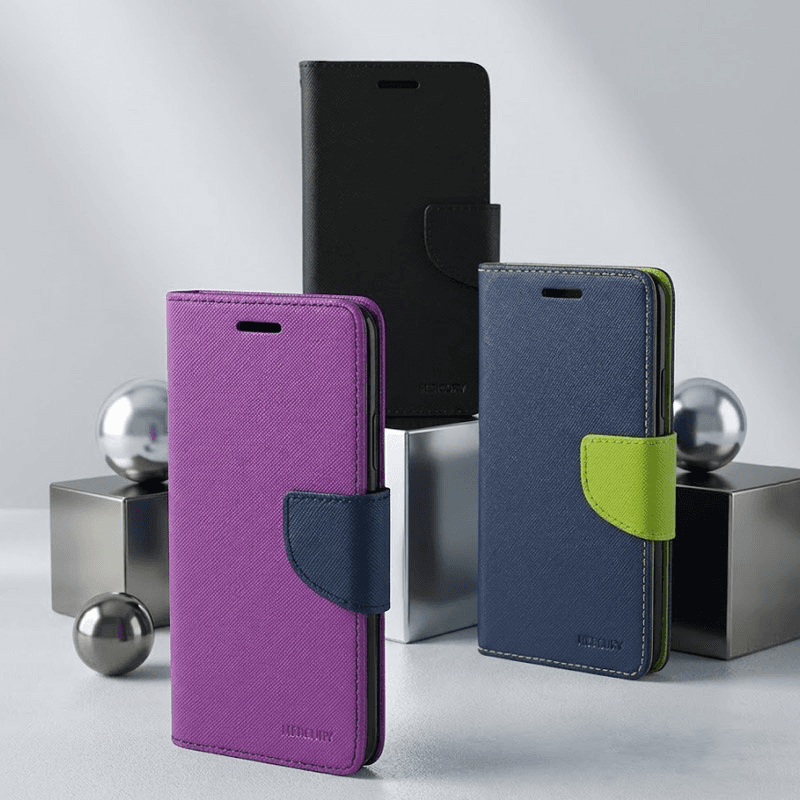 Maska na preklop Mercury za Xiaomi Redmi 15 4G () boja black, purple velicina 171mm - Maske za telefone