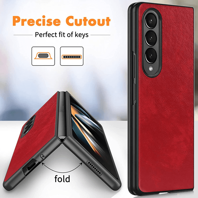 Maska Leather za Samsung Galaxy Z Fold 4 crvena. - Maske za telefone