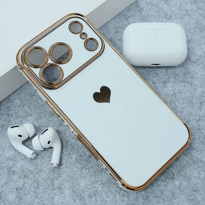 Чехол Heart Frame для iPhone 17 Pro Max белый - Maske za telefone