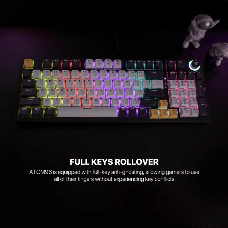 Клавиатура механическая Gaming Fantech MK890 RGB Atom 96 чёрный (RED switch) - Periferija