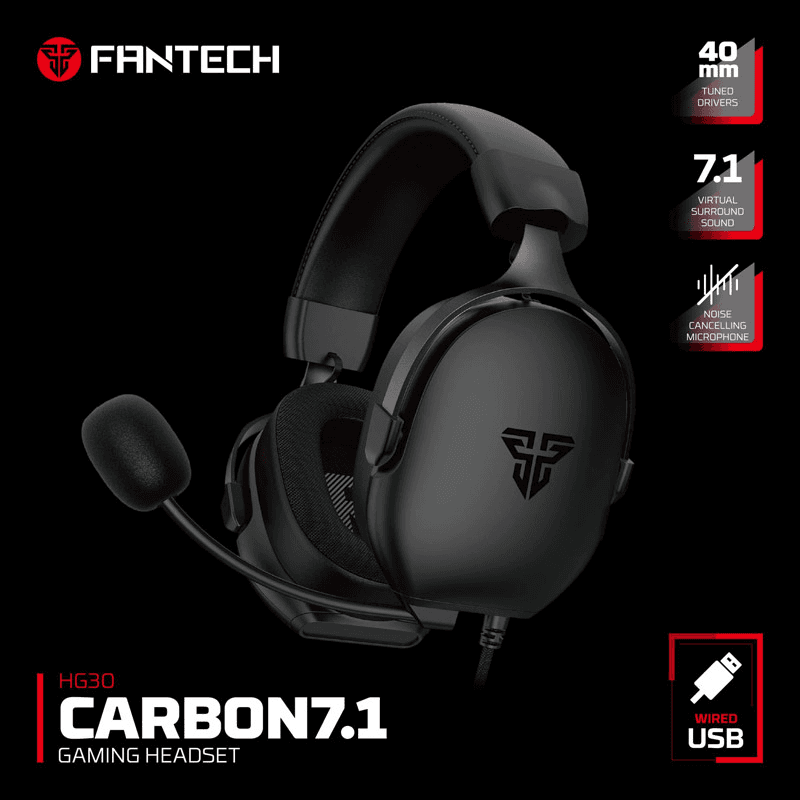 Наушники Gaming Fantech HG30 Carbon 7.1 чёрные - Gaming slušalice