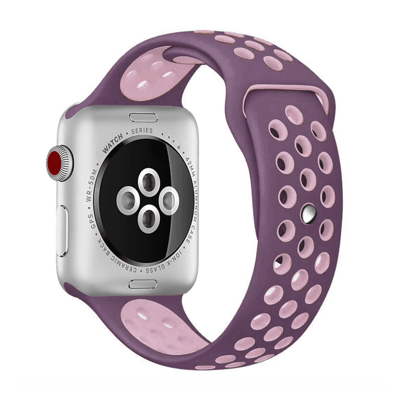 Watch band for Apple Watch Sport Silicone Strap black green S/ M 38/ 40/ 41 mm - Satovski dodaci