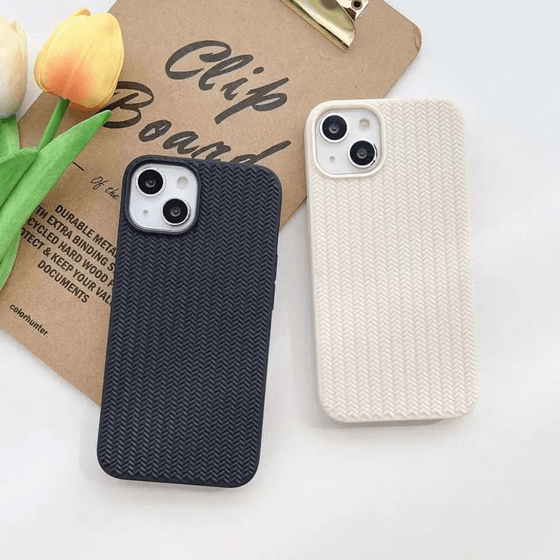 Maska Knit za iPhone 12/ 12 Pro . boja white, pink - Maske za telefone