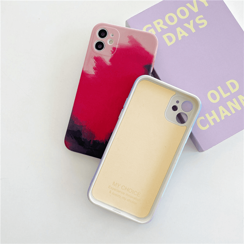 Чехол Water Paste для iPhone 12 фиолетовый - Maske za telefone