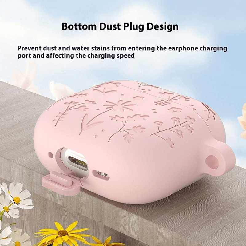 Protective case Flower for Airpods 4 purple - Maske za telefone