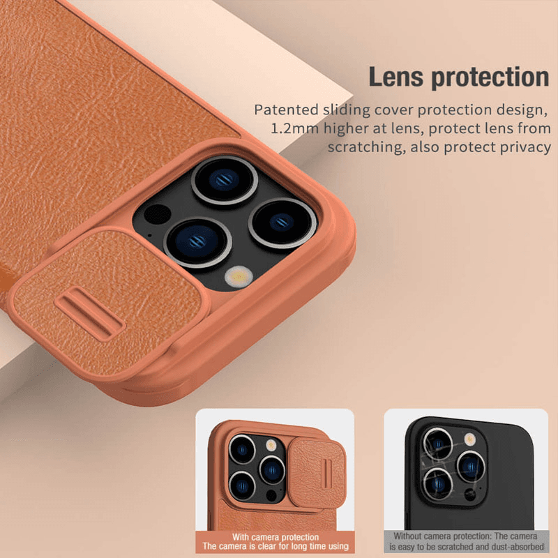 Чехол-книжка Nillkin Qin Pro для iPhone 15 Pro Max чёрный - Maske za telefone