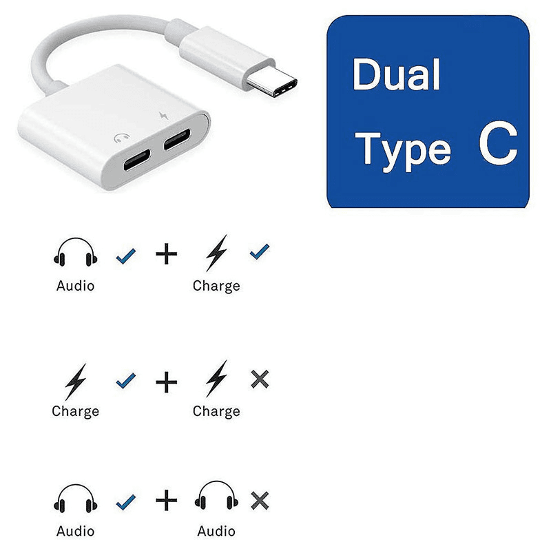 Adapter Type-C to 2X Type-C ( Audio ) JH-032 - Audio oprema