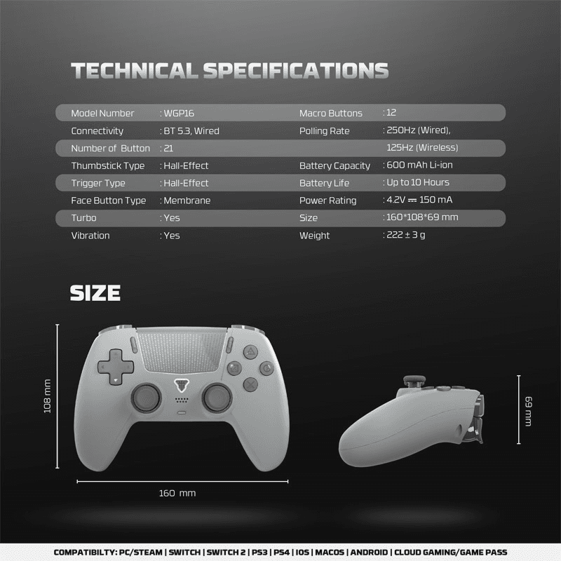 Геймпад Fantech WGP16 Nova II белый - Gejmpad za PS5