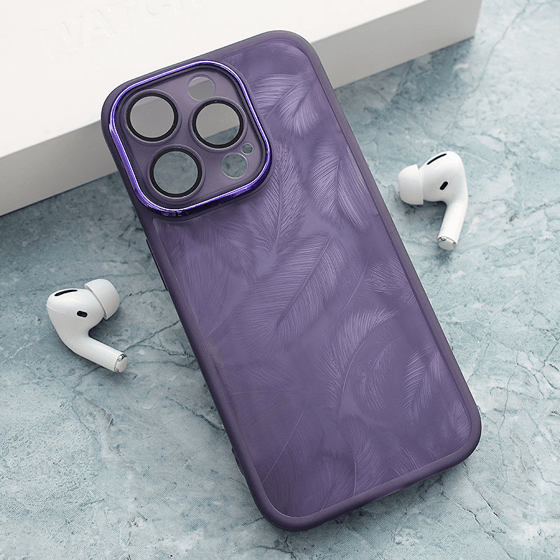Maska Glitter Feather za iPhone 15 Pro Max boja blue, black, purple, pink - Maske za telefone