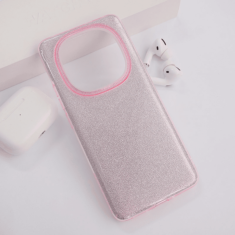 Maska Crystal Dust za Xiaomi Redmi Note 14 Pro 5G (EU) boja silver, pink - Maske za telefone
