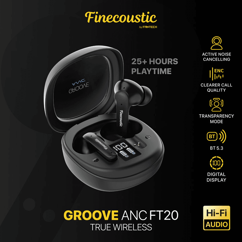 Bluetooth slusalice Fantech FT20 Groove ANC crne - Gaming slušalice