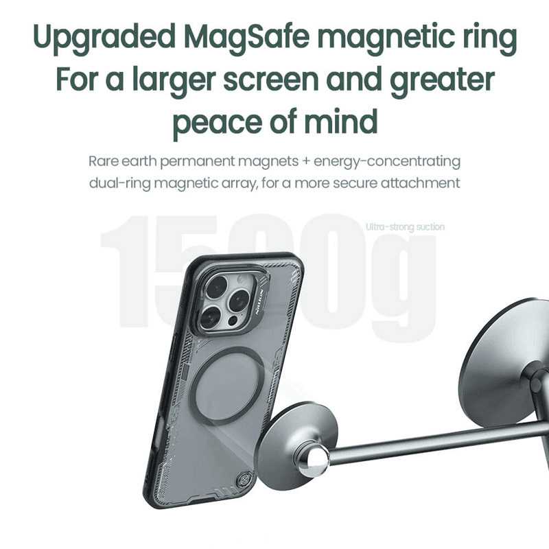 Maska Nillkin Iceblade Prop Magnetic za iPhone 16 Pro (sa otvorom za kameru) boja black, green - Maske za telefone