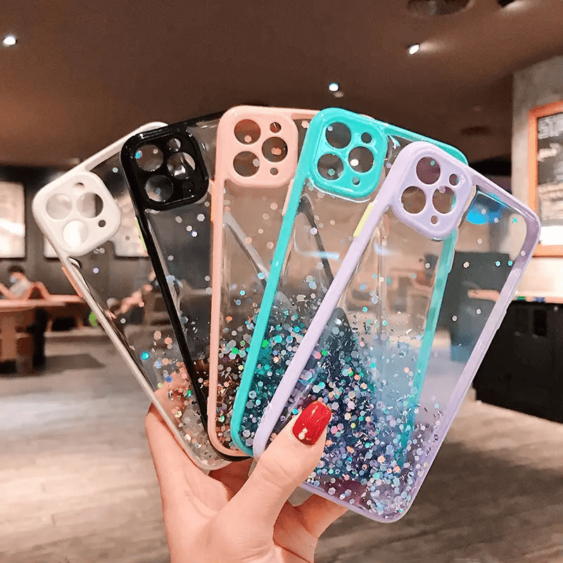 Чехол Frame Glitter для Xiaomi Redmi 13C 4G/ Poco C65 4G белый - Maske za telefone