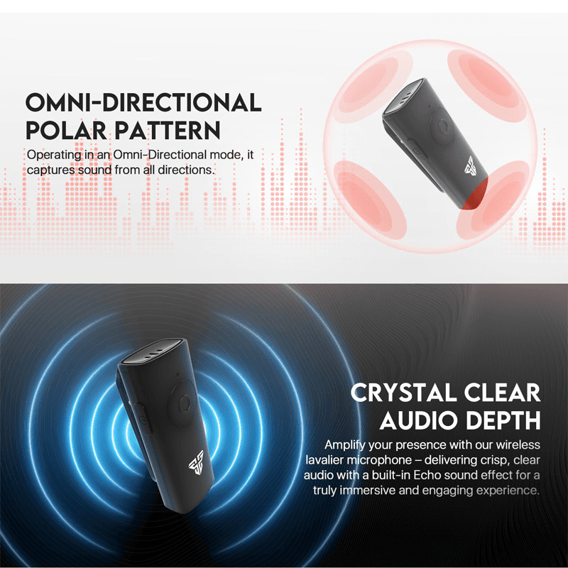 Mikrofon Wireless Fantech Lavalier Leviosa Air WMV21L (Dual Mic) Lightning - Mikrofoni