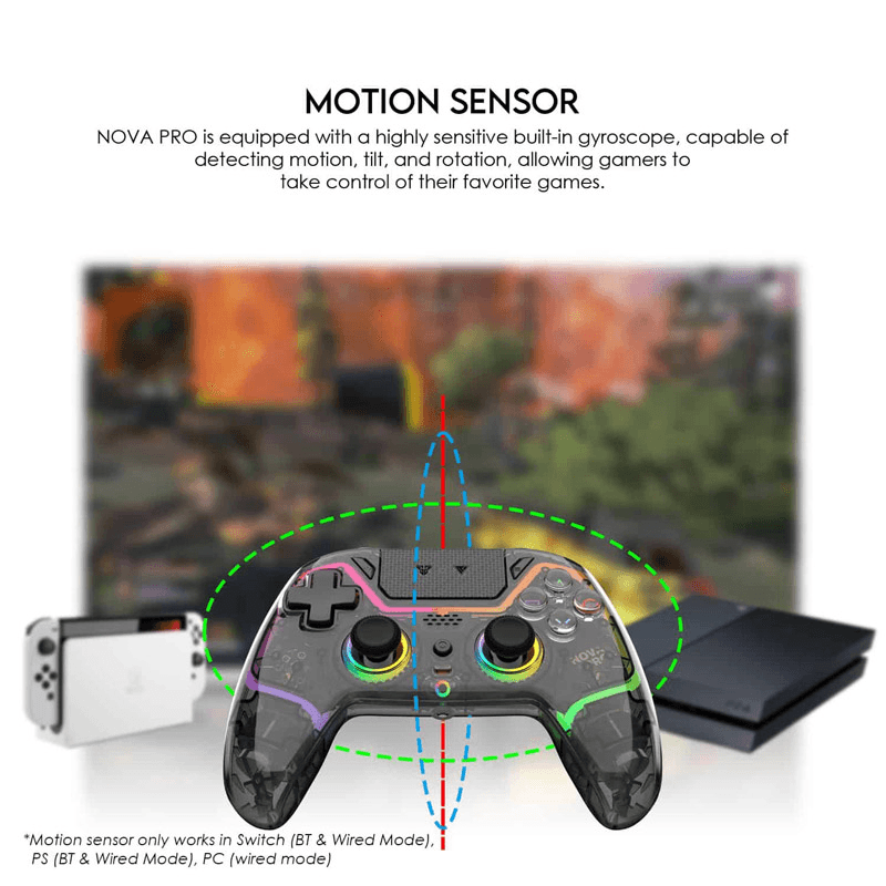 Wireless gamepad Fantech WGP14V2 NOVA PRO multiplatform RGB black - Gejmpad za PS5