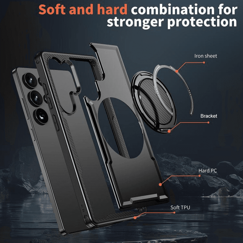 Чехол Mag Case Ring Armor для Samsung A17 5G/ A175F чёрный - Maske za telefone