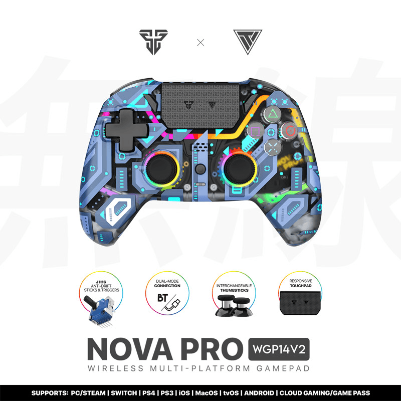 Joypad wireless Fantech WGP14V2 NOVA PRO multiplatform boja blue, black - Gejmpad za PS5