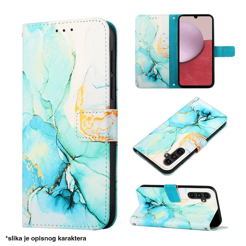 Чехол-книжка Marble для Samsung A15 4G/ A155F/ A15 5G/ A156B tirkiz. - Maske za telefone