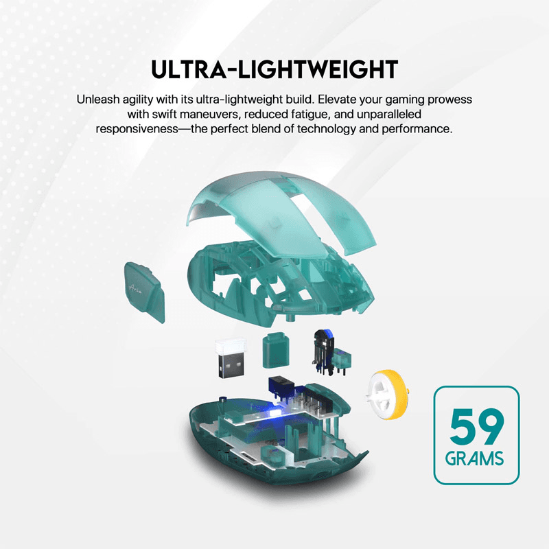 Мышь Wireless Gaming Fantech XD7 Aria синий с ковриком Fantech MP353 Agile синий - Periferija