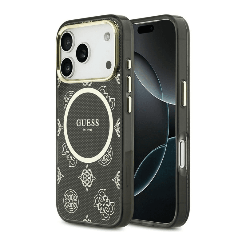 Guess case IML Peony Dot MagSafe for iPhone 17 Pro Max gray - Maske za telefone