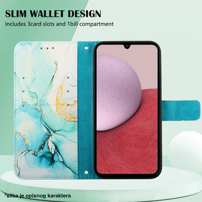 Чехол-книжка Marble для Samsung A15 4G/ A155F/ A15 5G/ A156B tirkiz. - Maske za telefone