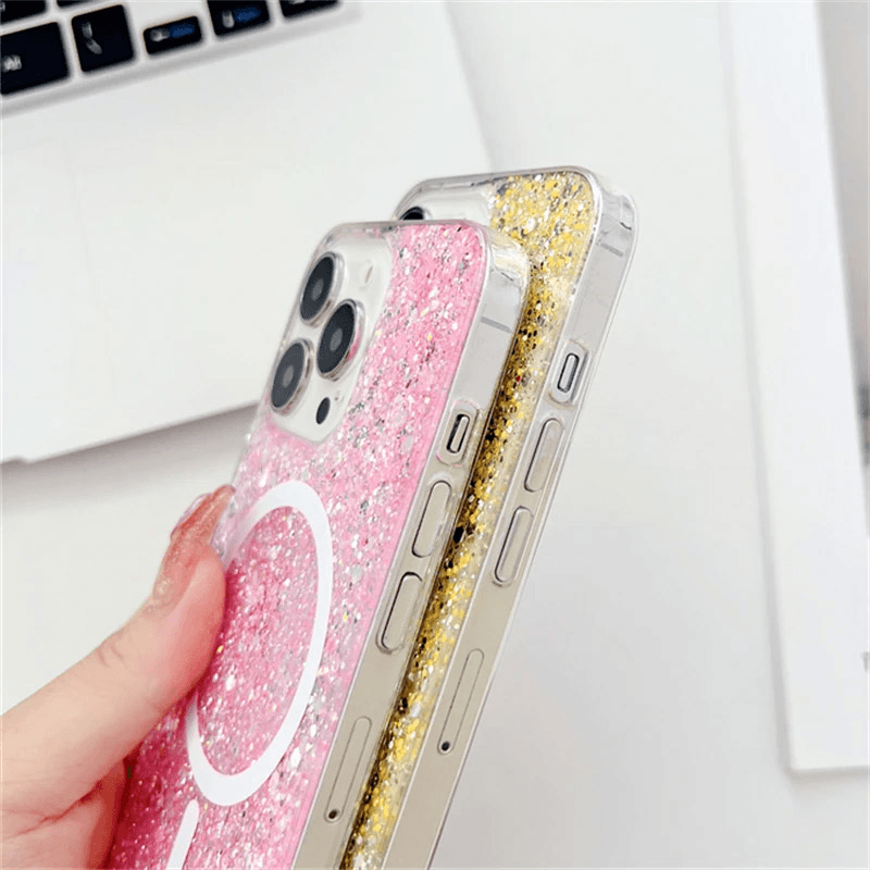 Maska Shine Shimmer Mag Case za iPhone 13 Pro Max boja blue, pink, yellow - Maske za telefone