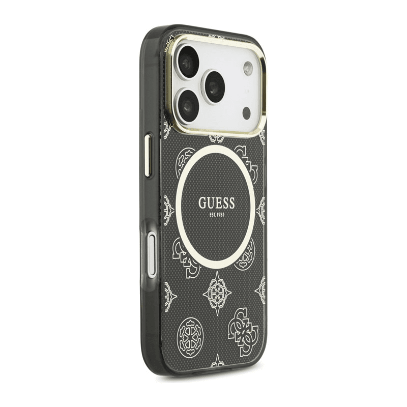Maska Guess IML Peony Dot MagSafe za iPhone 17 Pro boja gray, pink - Maske za telefone