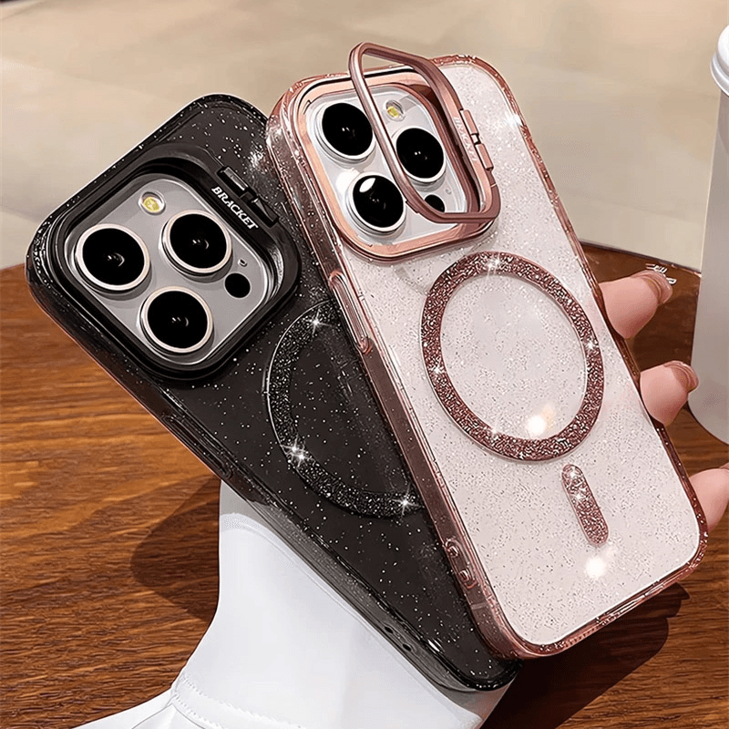 Чехол Mag Case Bling Camera Bracket для iPhone 17 Pro серебряный - Maske za telefone