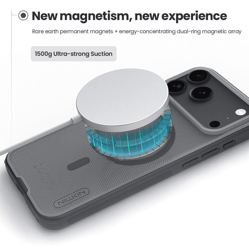 Maska Nillkin Super Frosted Shield Pro Magnetic za iPhone 17 Pro Max boja black, transparent crna - Maske za telefone