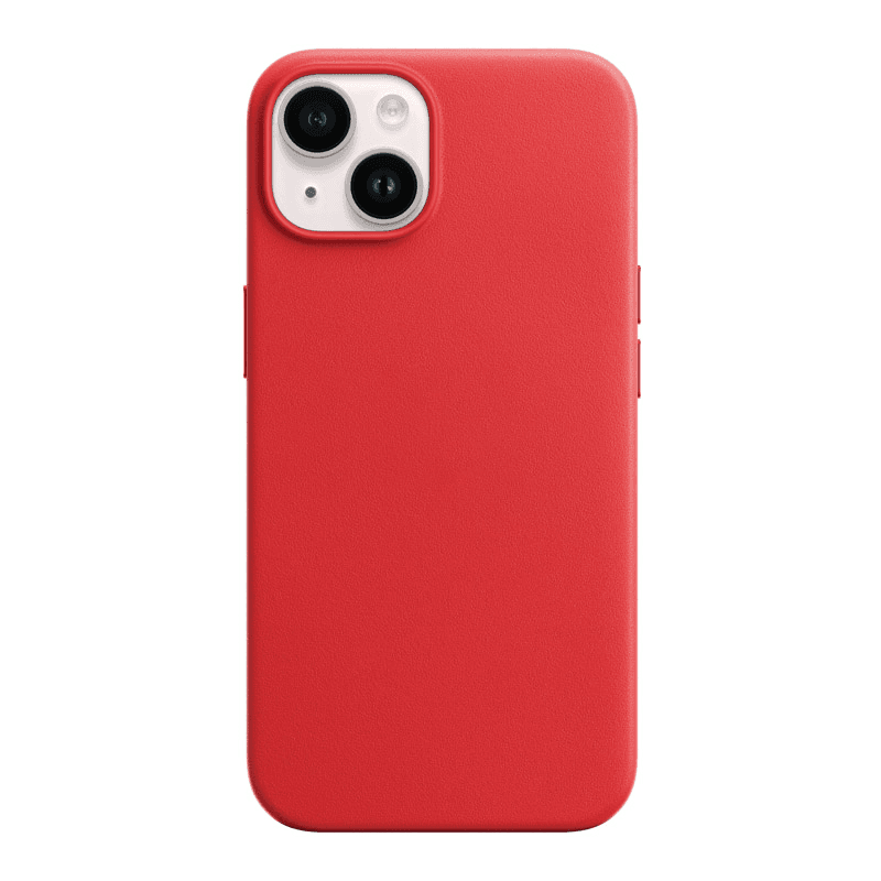 Чехол Beautiful Shine Leather для iPhone 14 оранжевый. - Maske za telefone