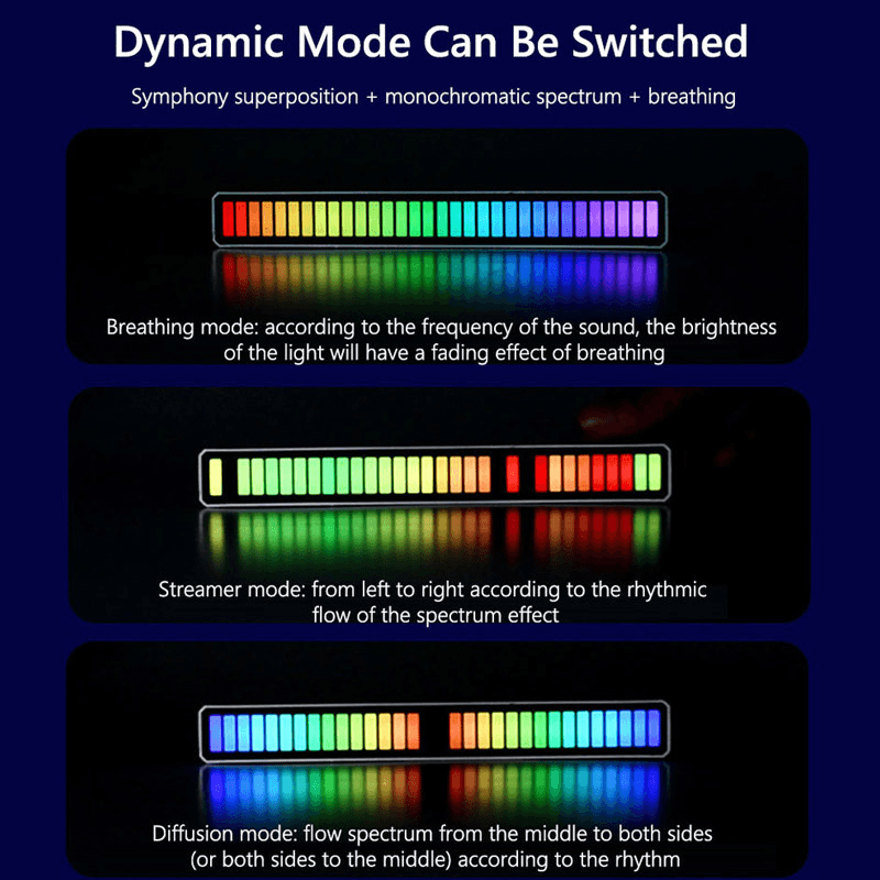 LED лампа 182мм/ 32 цвета Type-C белый - Rasveta