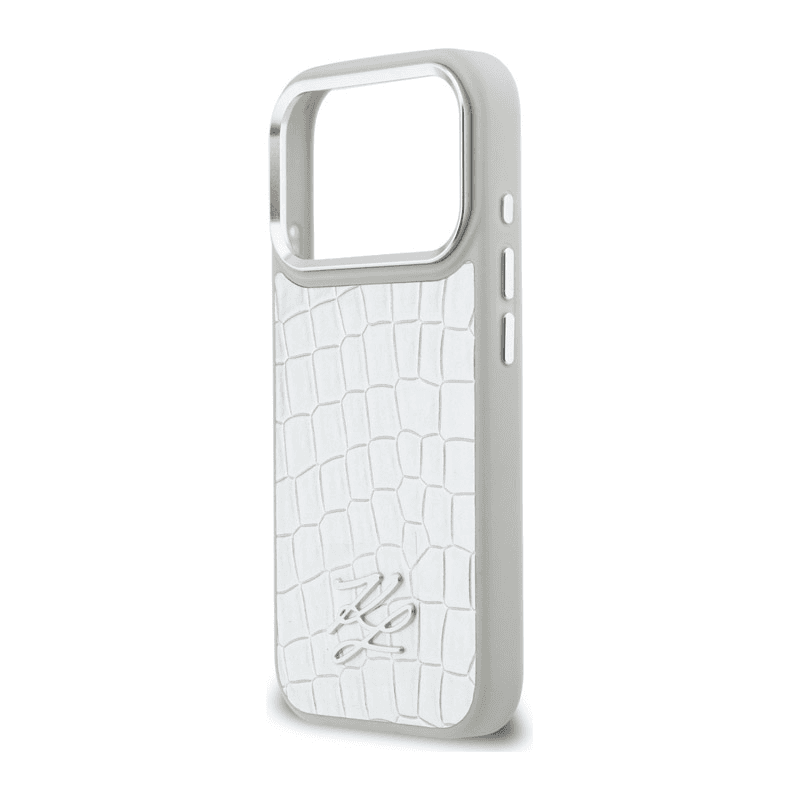 Чехол Karl Lagerfeld Croco KL Script Logo MagSafe для iPhone 17 Pro чёрный - Maske za telefone