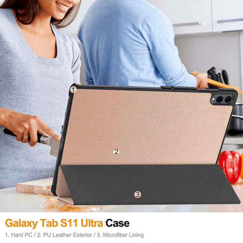 Чехол-книжка Tablet Stripes для Samsung Tab S11 Ultra/ X930B чёрный - Tableti