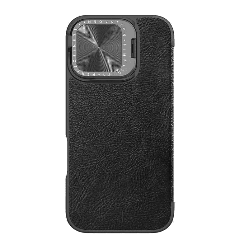 Maska na preklop Nillkin Qin Prop za iPhone 16 boja black, brown - Maske za telefone