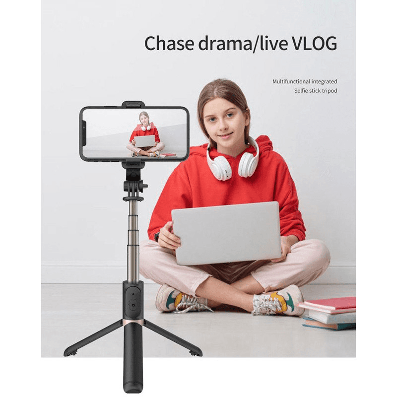 Штатив-трипод Wireless + Selfie Stick REMAX P17 1.3m чёрный - Штативы для фото и видео