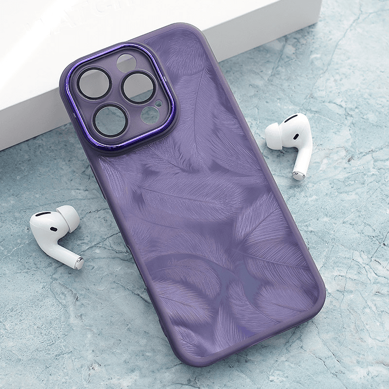 Maska Glitter Feather za iPhone 16 Pro Max boja blue, black, purple, pink - Maske za telefone