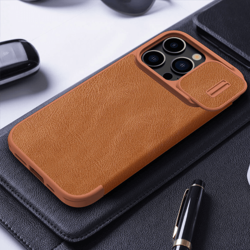Чехол-книжка Nillkin Qin Pro для iPhone 15 Pro Max чёрный - Maske za telefone