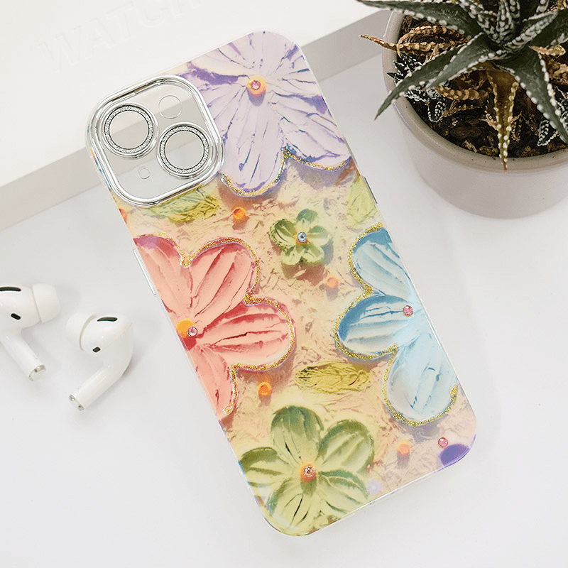 Maska Painting Flower za iPhone 13 boja blue, green - Maske za telefone