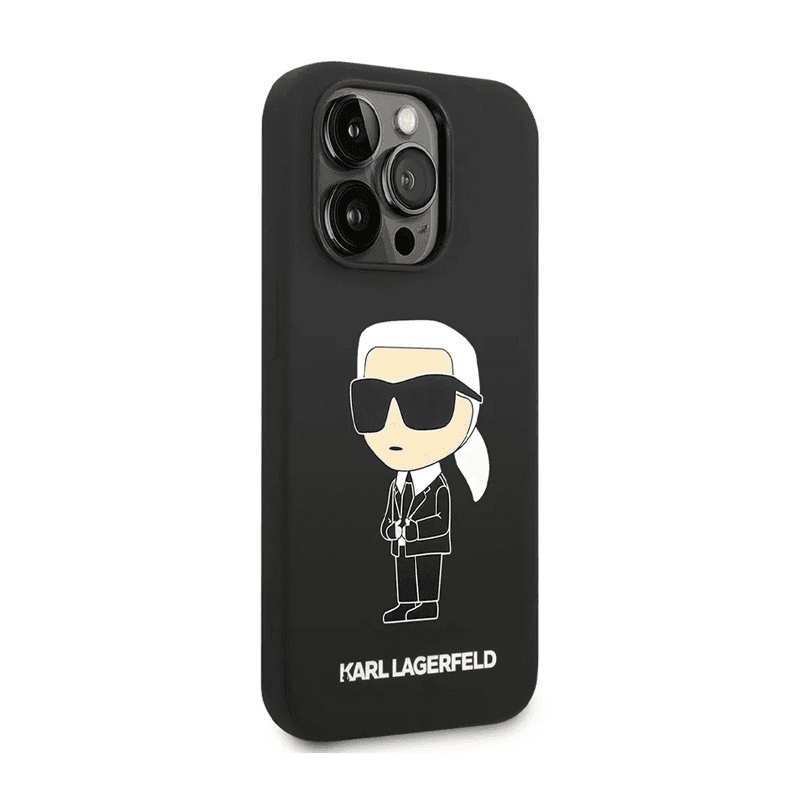 Maska Karl Lagerfeld Hc Silicone NFT Ikonik za iPhone 15 Pro Max boja pink, black - Maske za telefone