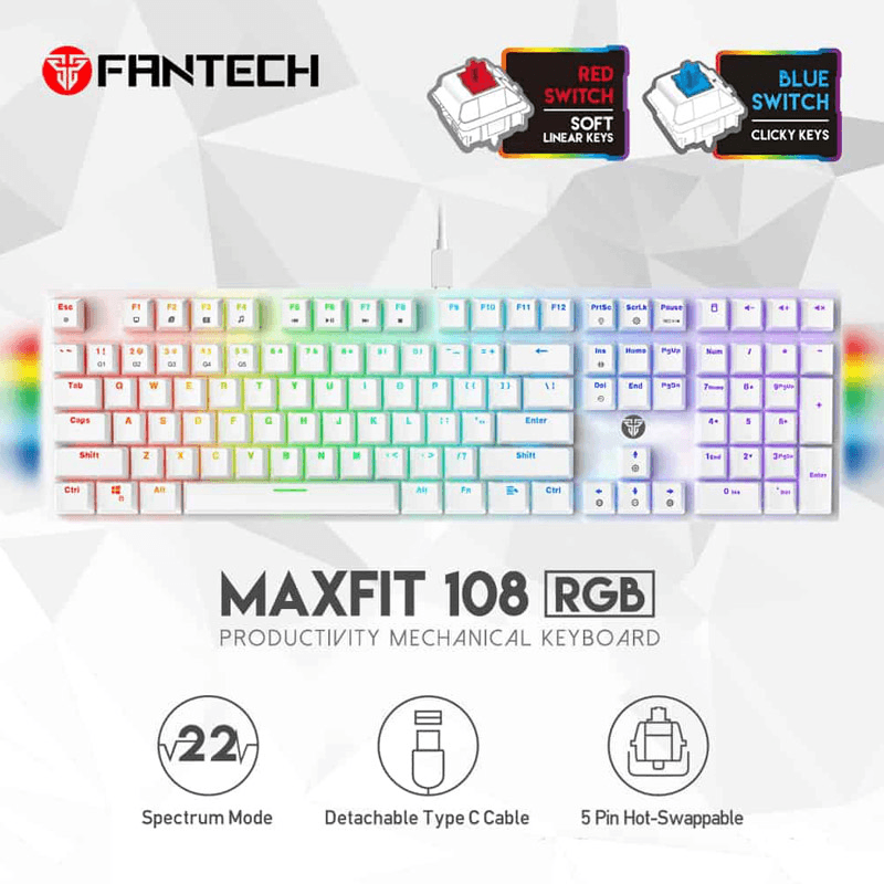 Tastatura mehanicka Gaming Fantech MK855 RGB Maxfit 108 Space Edition ( switch) boja blue, red - Periferija